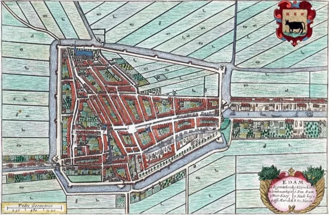 Reproduction plan ancien d'Edam 1649