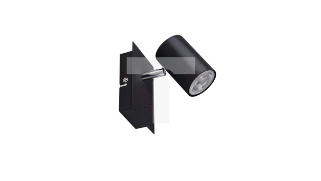 Lámpara de pared y techo GU10 max 10W EVALO EL-1I B-SR negra 35691 /T2DE