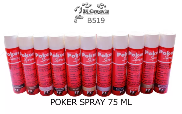 Poker Spray 75ML Tinte para Cuero