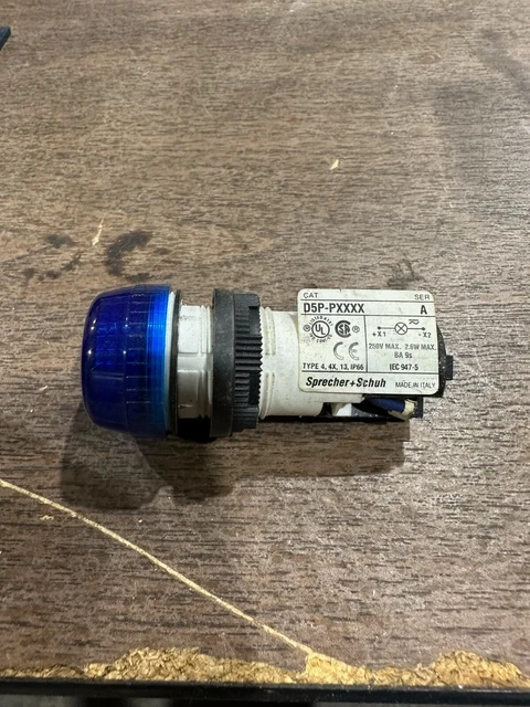Sprecher & Schuh D5P-Pxxxx Blue Button Lightstart Indicator  W496