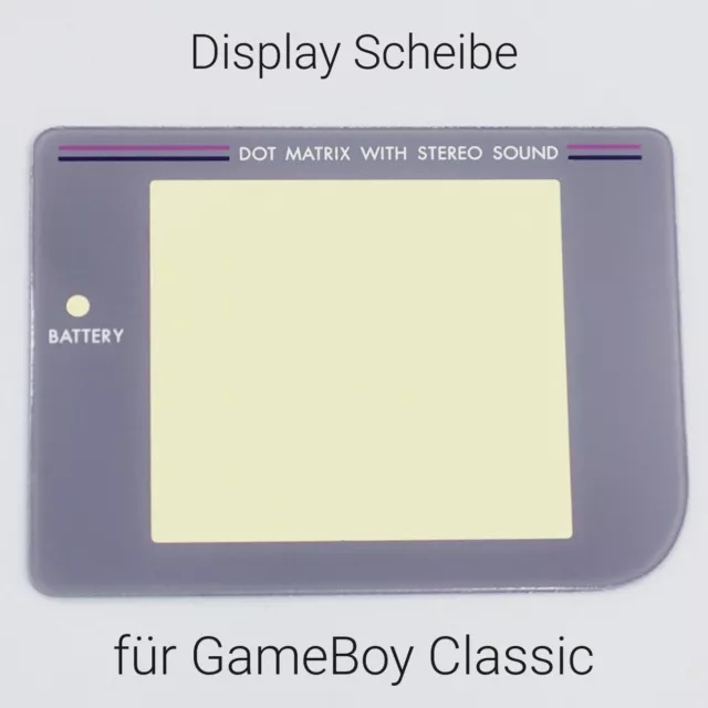 NEU Display Scheibe für GameBoy Classic Standard Grau DMG B-WARE Ersatz Front GB