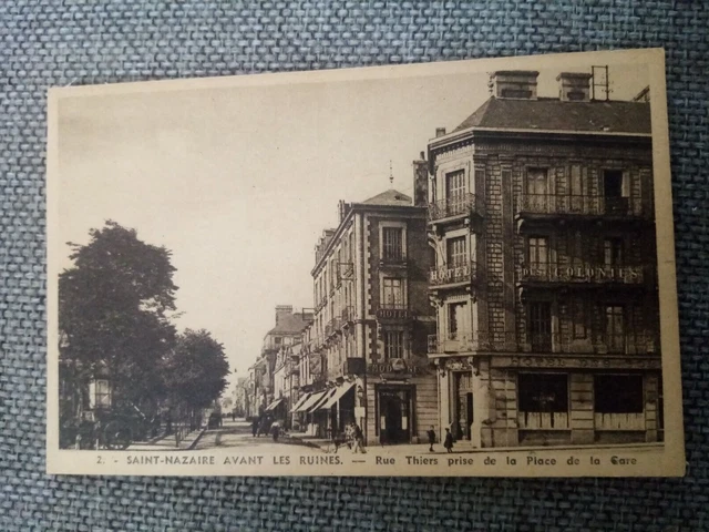 Cpa Saint Nazaire Rue Thiers Prise De La Place De La Gare