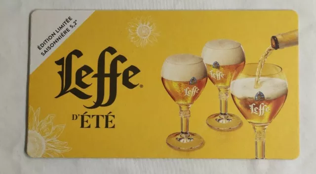 Rare Sous-bock Abbaye de Leffe d'été édition limitée Brasserie, bière belge