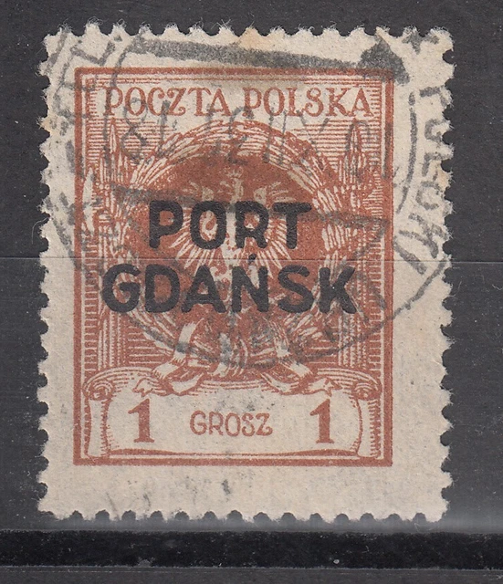 Poln. Post im Hafen von Danzig " Port Gdansk " Mi. 1. gest.     (4222)