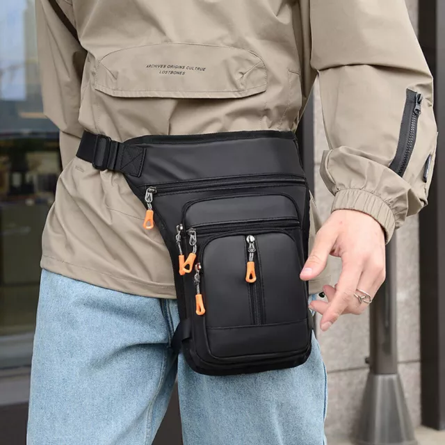 Waist Leg Bag Waterproof Men Multi-function Bag Leg Belt Hip Fanny Pack
