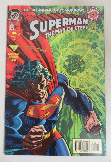 Superman Man of Steel #0 (1994) VF/NM Signed by Artist Jon Bogdanove DC Comics