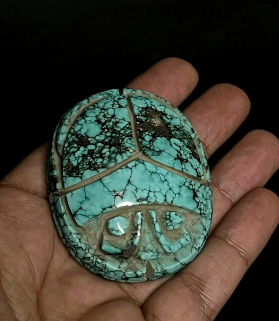 RARE Egyptian Scarab Antiques Turquoise Stone Ancient Egypt BC