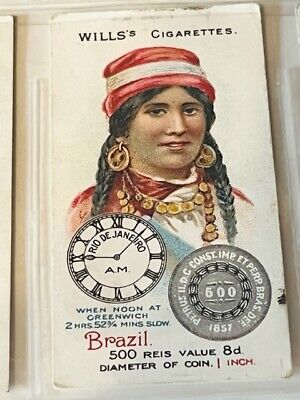 Wills Time Money Cigarette Tobacco Trading Card 1908 WD Bristol HO Brazil Rio de