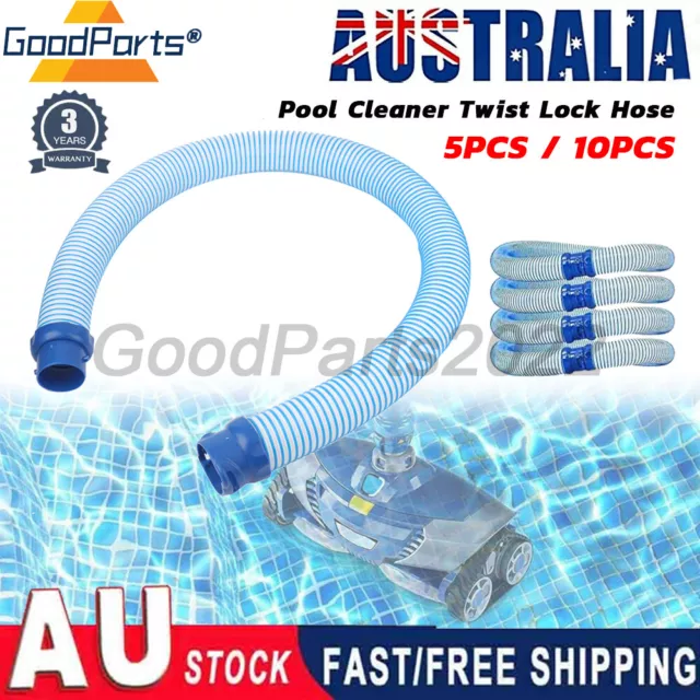5/10PCS Pool Cleaner Twist Lock Hose 1M For Baracuda Zodiac X7 T3 T5 MX6 MX8 AU