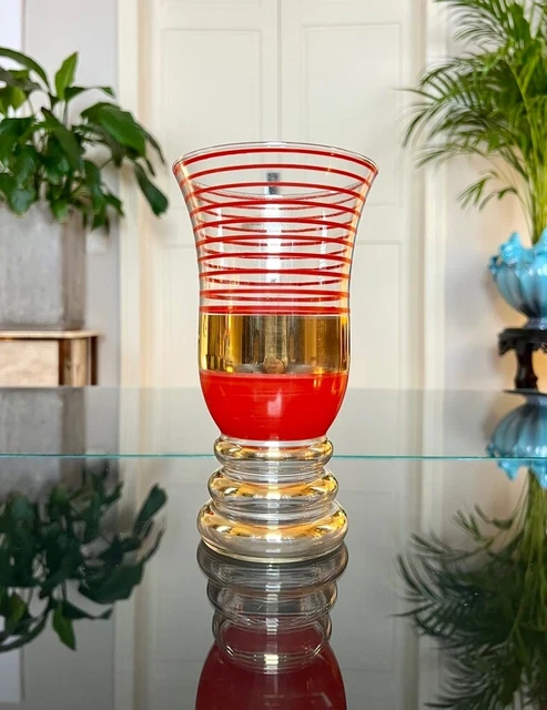 Vase en verre rouge 18x18x50 cm | Leroy Merlin