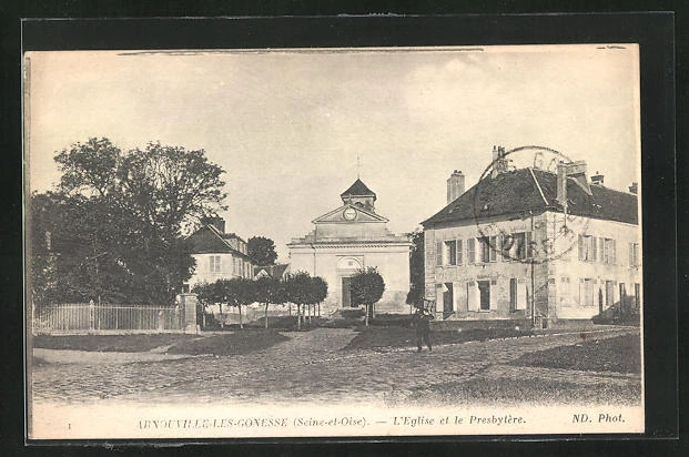 CPA Arnouville-les-Gonesse, L´Eglise et le Presbytère 1917