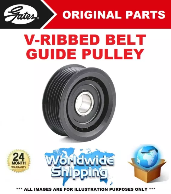 GATES FAN BELT GUIDE PULLEY for SKODA RAPID Spaceback 1.2 LPG 2012-2015