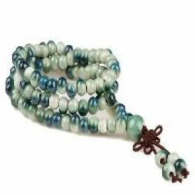 6mm 108 Natural round Jingdezhen qingbai ceramic beads Bracelet Diy Easter