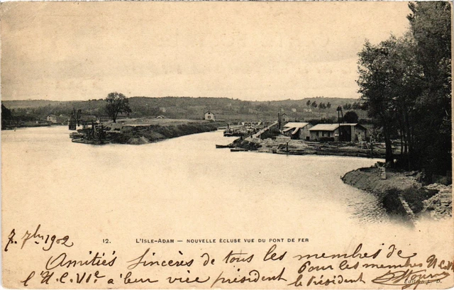 CPA L'Isle Adam Nouvelle Ecluse vue du pont de fer (1319642)