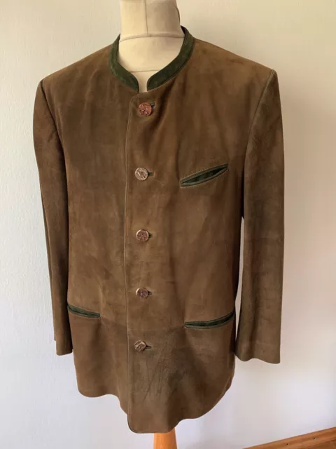 MEINDL Janker Trachtenjanker Leder Lederjanker Gr. 54 braun Trachtenjacke