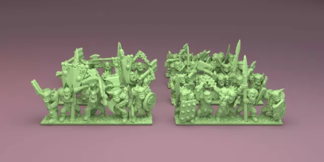 Orcs - Orc Warriors (Updated) - Warmaster Revolution - Detailed Miniatures