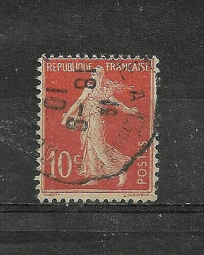 Timbre France Yvert No 82 Type II Sage 1 fr olive clair Oblitéré