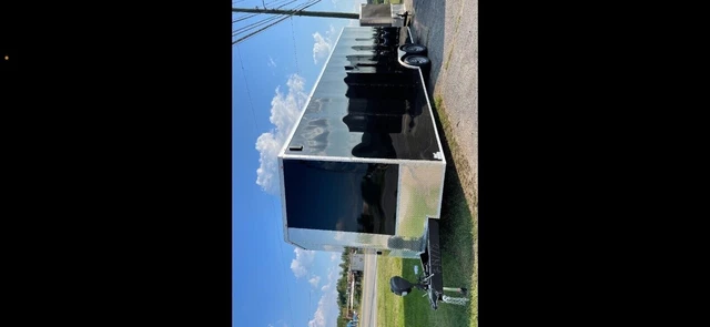 Fully-Customized 2022 Gaming Trailer Black 8.5x24 7”ft roofing . AC unit heater 