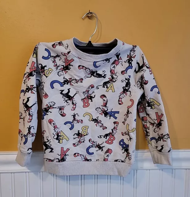 Dr Seuss Sweatshirt 5T Pullover Alphabet ABC Lettering The Cat In The Hat