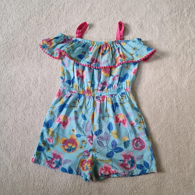 Tuta floreale Monsoon ragazza blu e rosa età 9