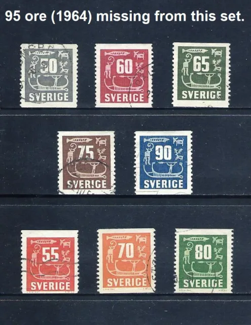 Sweden _ 1954-56 'Rock Carvings' 8 _ Used ____(839)
