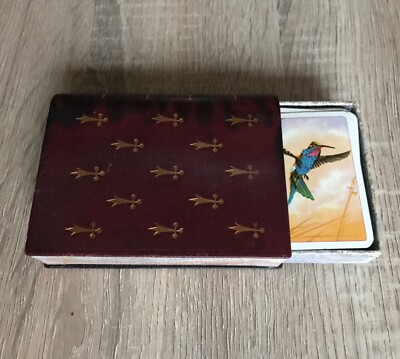 Piatnik and Sons Vienna 2 petits jeux de cartes Fred Coffret en cuir hermine 