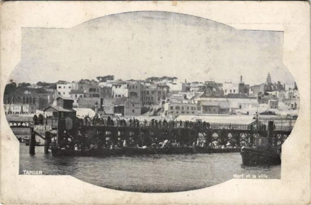 CPA AK MAROC TANGER Warf et la ville (31885)