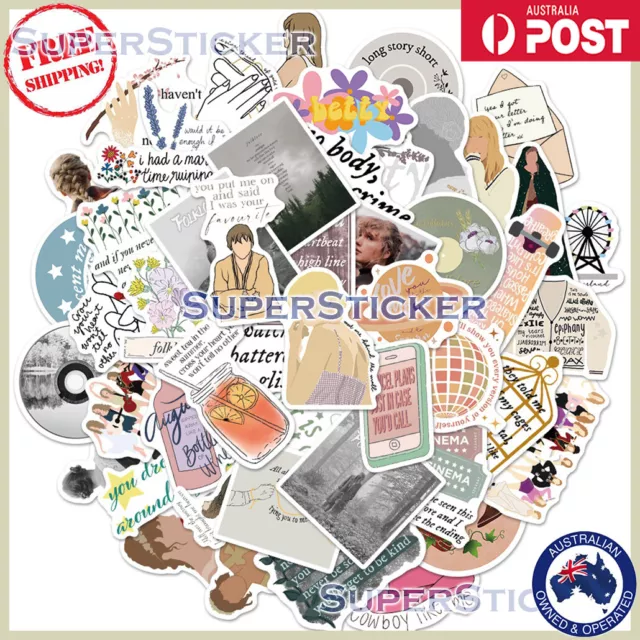 50PCS ] Taylor Music Singer Stickers Vinyl Waterproof Country