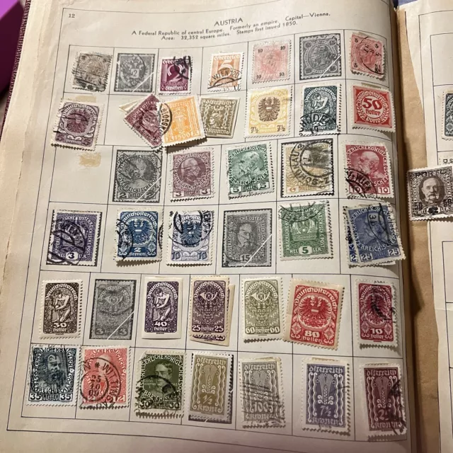 Loaded Paragon Stamp Album With Many Ww Stamps China Canada France Japan Russia 3