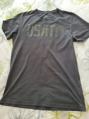 T-shirt Nike da uomo grigia USATF taglia L