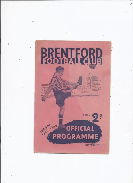 Brentford v Millwall 8 November 1947