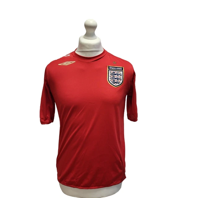 UMBRO ENGLAND RED Away Kit Football Shirt Uk Men's Medium H359 £29.74