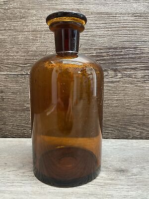Alte antike Apothekerflasche um 1920 Gefäß Glas Gläser Fläschchen Arznei #5837 3