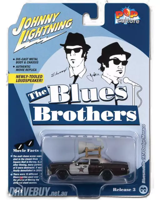 Johnny Lightning Pop Culture Blues Brothers w/Roof Speaker '74 Dodge Monaco 1/64