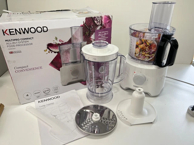 Kenwood Food Processor 2 In 1 Model FDP30 White Mixer And Blender Emulsifying