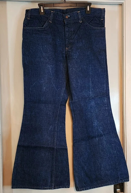 Vintage Levis 684 0217 Orange Tab Big Bell Bottom Super Flare Jeans 36X30  EUC