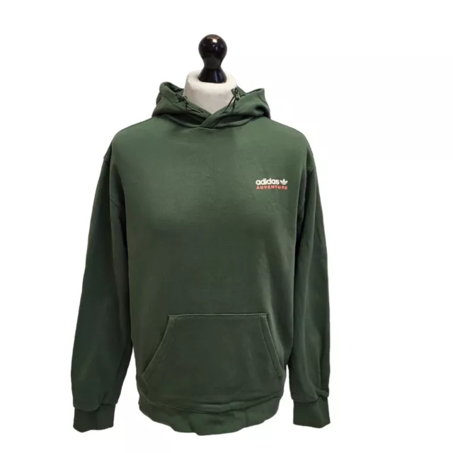 Adidas Sports Sweatshirt Hoodie Green Pullover L/Sleeve Uk Men's M EU 50 OO90