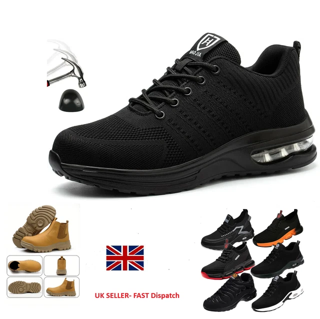 MENS STEEL TOE Cap Work Boots Safety Shoes Womens Air Trainers