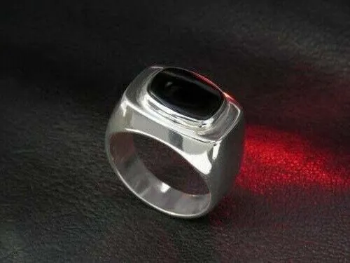 Fabulous Black Onyx Solid 925 Sterling Silver Men's Fantastic Beautiful Ring