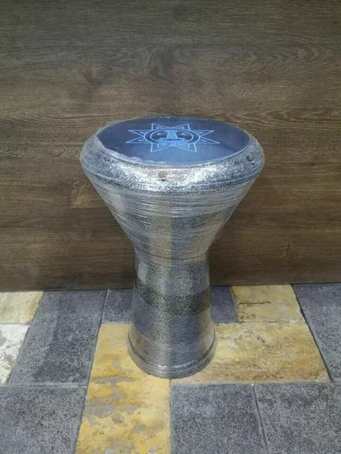 Vintage Trommel ägyptische Darbuka Tabla Doumbek Alexandria Silber... 2