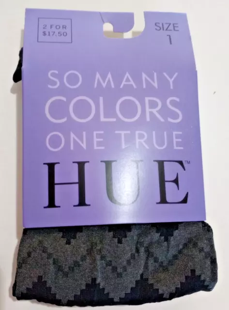 HUE Opaque Tights with Control Top Size 1 fits 100-150 lbs Black - NWT