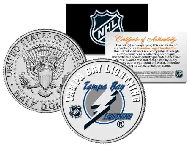 TAMPA BAY LIGHTNING NHL Hockey JFK Kennedy Half Dollar U.S. Coin * LICENSED *