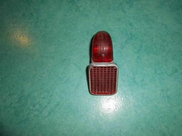 Cabochon Luxor Rouge Pour Feu Arrière De Vélo Ancien - Type Martelé Lefol - Neuf
