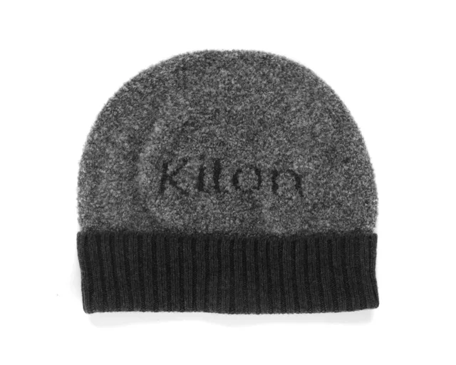 NWT KITON napoli BEANIE CAP hat pure cashmere grey extraluxury Italy