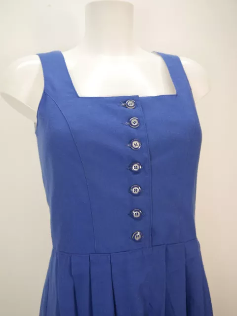 Fabuloso vestido genial casa de campo con costura vienesa azul talla 36 2