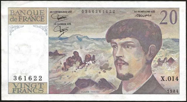 Frankreich - Banknote Von 20 Franken Debussy 1984 Sup F.66/05