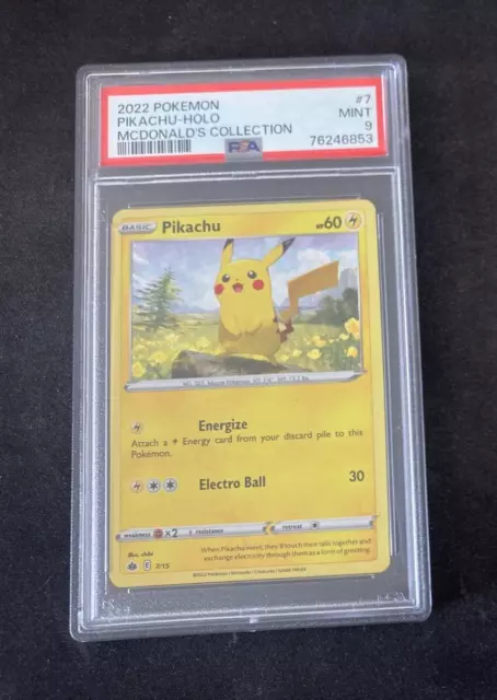 Pikachu McDonalds Happy Meal Holo Foil Promo 2022 Pokemon TCG Card 7/15 🔥