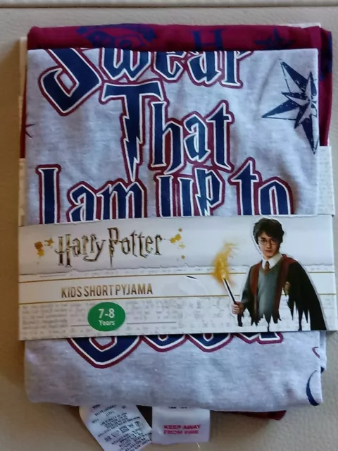 Harry Potter Kids Short Pyjama set age 7-8. New