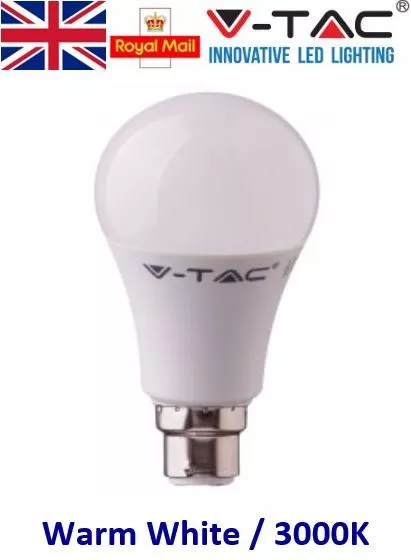 9W=60W LED GLS Bajonett BC B22 LED GLS Glühbirne Lampe Warmweiß 60 Watt V-TAC