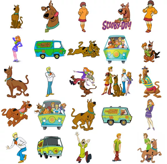 Scooby Doo characters, iron on T shirt transfer. Choose image and size